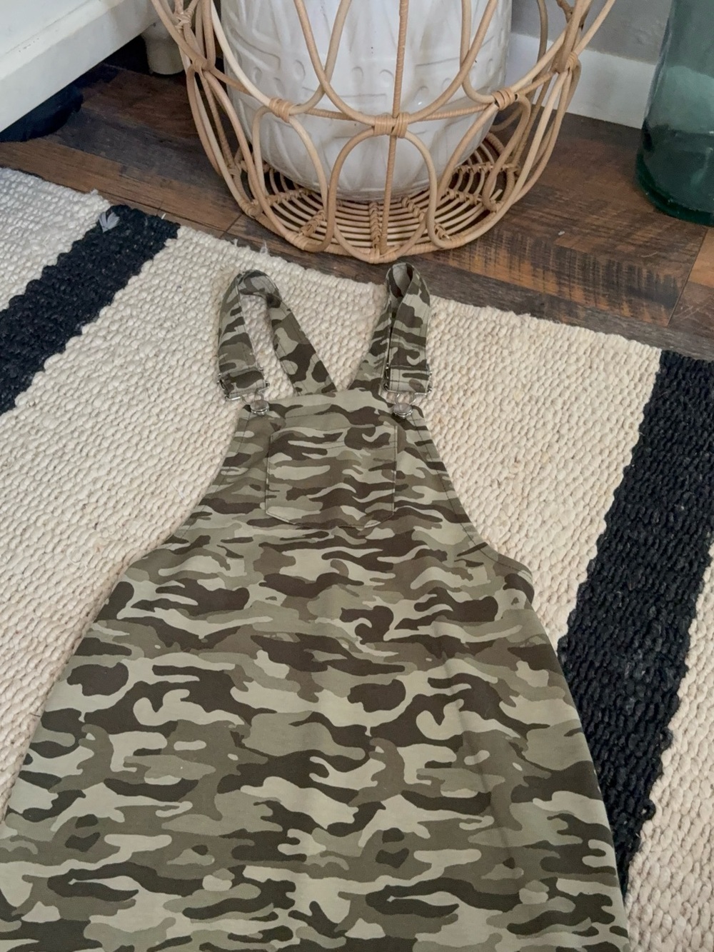 Jolie & Joy  Camo Bib Overall Dress Size 8-10